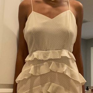 Ruffled spaghettini strap dress